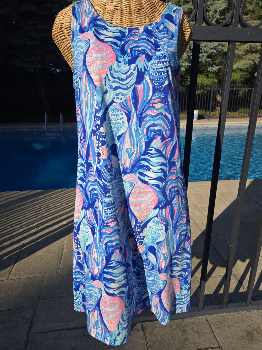 Lilly Pulitzer Blue, Pink & Aqua Shell-Print Midi Dress